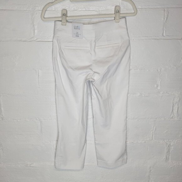 Croft & Barrow Women's Size 2 Pants Tummy Control Capri White - Picture 2 of 7